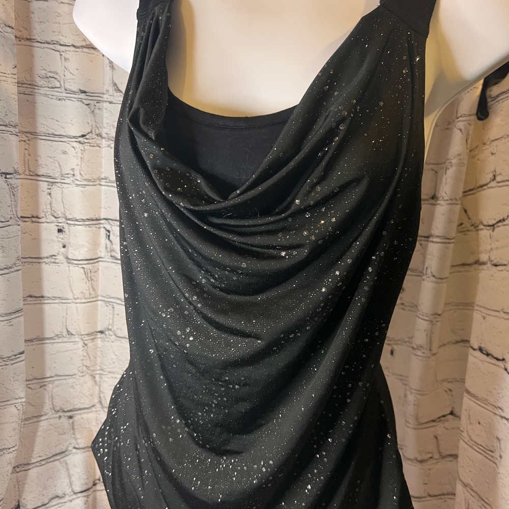 Rock & Republic Black Tank Top with Silver Sparkle